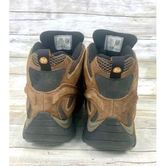Merrell Men's J06051 Hiking Boots Brown Suede & Mesh Size 9.5 Vibram Sole - Picture 5 of 10